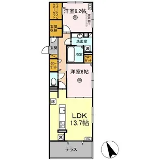 D s LIEN (ディ-ズリアン)D【1階】の間取り