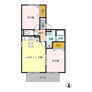メゾンHAYAKAWA【1階】の間取り