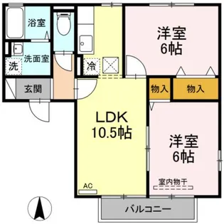 グリーンコート B【1階】の間取り