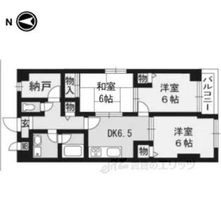 ライオンズマンション二条城東【8階】の間取り