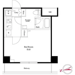 Log都庁前【3階】の間取り