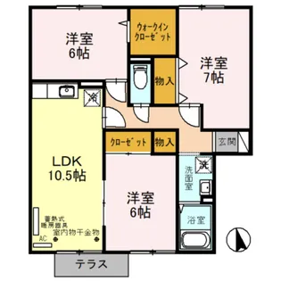 エルフタウン吉久【1階】の間取り