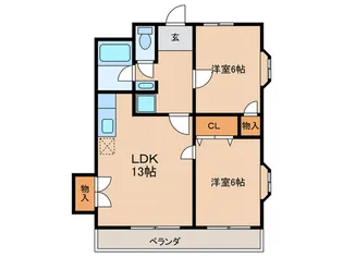 原第3コーポ【2階】の間取り