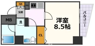 アクアヒルズ【8階】の間取り