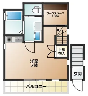 ヴィラ上高田【2階】の間取り