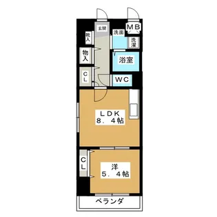 クレール高岳【3階】の間取り