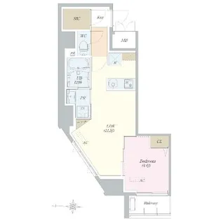 ロイジェント山王【7階】の間取り