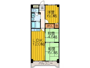 グリーンヒル吉井【1階】の間取り