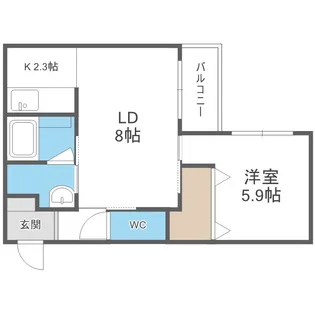 Doona(ドゥーナ)札幌【1階】の間取り