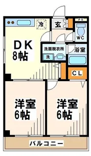 パレグレイス【1階】の間取り