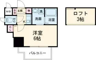 エステムコート神戸県庁前IIIフィエルテ【3階】の間取り