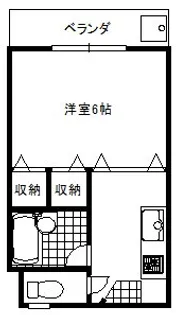 グランドール国立【2階】の間取り