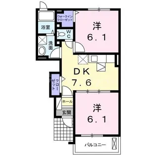 モデルノパレスII【1階】の間取り
