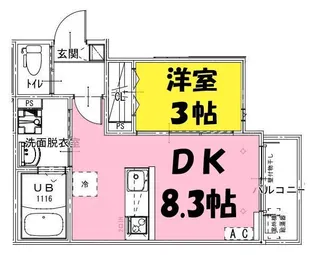 Astro Residence 西大宮【3階】の間取り