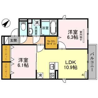 コーシェリ・アイ【3階】の間取り