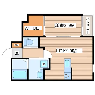 blanc(ブロン)【1階】の間取り