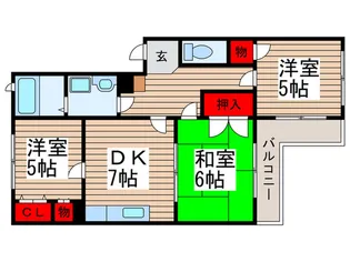 ジュネス桜田【3階】の間取り