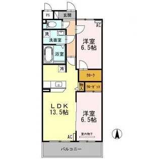 グランドパレス【3階】の間取り