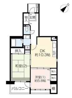 URビオトープしたや【12階】の間取り