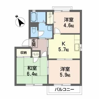 ルミエール大宮II【2階】の間取り