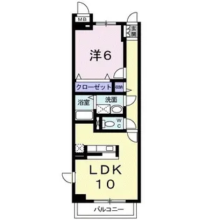 リーヴァ蛍田【1階】の間取り