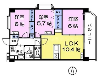 上井草グリーンハイツ5【2階】の間取り