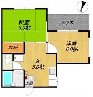 ラフォーレ中山【1階】の間取り