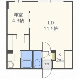 effort 琴似【2階】の間取り