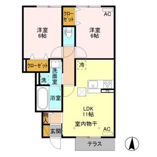 コンクパール【1階】の間取り