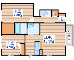 シャーメゾンコンツェルト【1階】の間取り