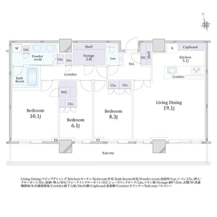 ブランズ渋谷桜丘【27階】の間取り