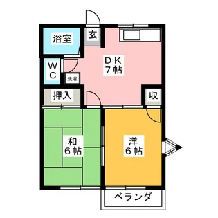 ブルーハイツ前田 A棟【2階】の間取り