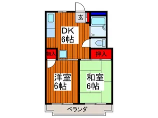サンハイツ福田【2階】の間取り