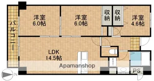 プラージュ鴨江【4階】の間取り