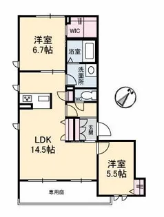 ガーデンメゾン己斐本町【1階】の間取り