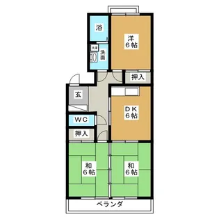 リヴァージュ高浜II【2階】の間取り