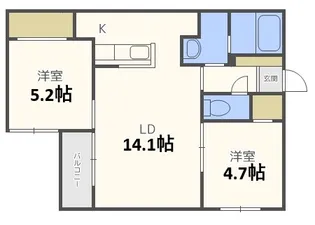 Principal南郷【4階】の間取り
