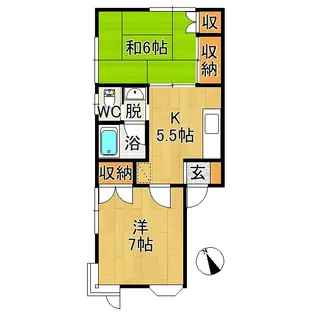 ミヤパレス A棟【2階】の間取り