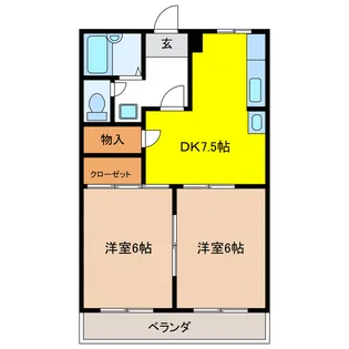 柿沢ハイツB【1階】の間取り