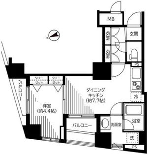 銀座レジデンス伍番館【3階】の間取り