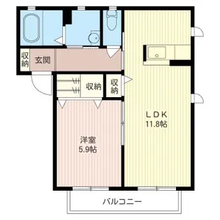ボナールコートA棟【2階】の間取り