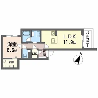 Le・Ecracie【1階】の間取り
