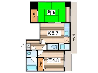 ペリエ新松戸【1階】の間取り