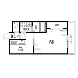 アンプルール クラージュ コリーヌシャンI【1階】の間取り