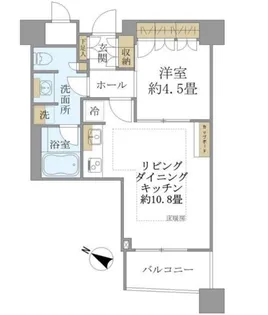 パークコート赤坂 ザ タワー【8階】の間取り