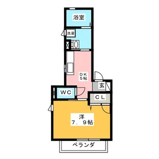 エクラージュ豊川【1階】の間取り