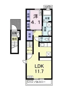 カーサ アンダンテ エフ【2階】の間取り