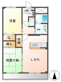 フィネス八幡【2階】の間取り