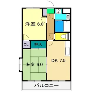 コーポヒロシマ【2階】の間取り