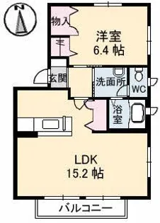 オレンジテラス B棟【2階】の間取り